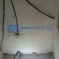 Монтаж тканевых потолков с блестками в мкр. Опалиха Красногорск