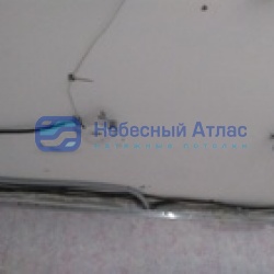 Установили натяжной потолок на кухне, в одной из квартир Москвы. 
