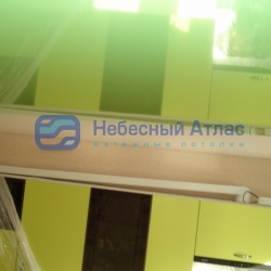 Двухуровневые натяжные потолки на кухне. Красногорск